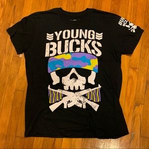 Young Bucks Bullet Club NJPW T-Shirt size Large